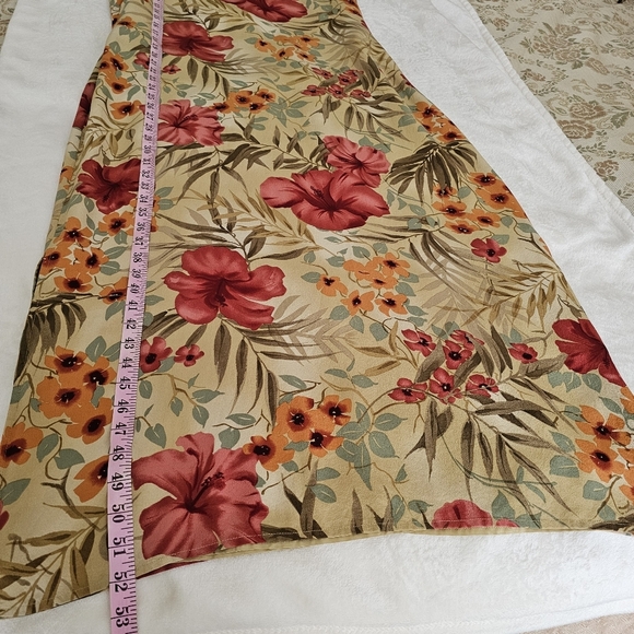 Coldwater Creek Silk Floral Maxi Dress Size 16 Elegant Coldwater Creek maxi - Picture 5 of 5